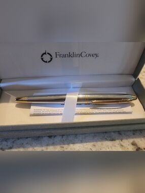 Franklin Covey Gold and Silver Ballpoint Pen in Presentation Box